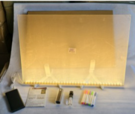   PIZARRA ACRILICA LED 40X60 CON MARCADORES