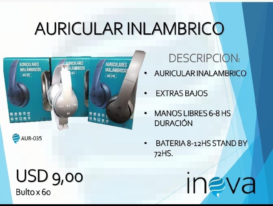     AURICULAR VINCHA BT INOVA AUR-035 &iexcl;