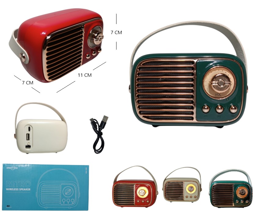  RADIO VINTAGE BT AM/FM RECARGABLE 