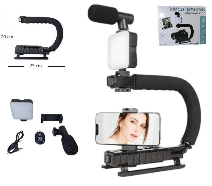   KIT ESTABILIZADOR SELFIE CON MICROFONO
