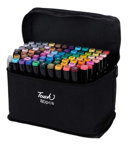    MARCADORES DOBLE PUNTA TOUCH X 80 COLORES
