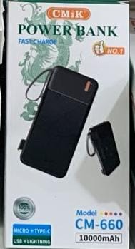   POWER BANK 10000 MAH CON TC CM-660