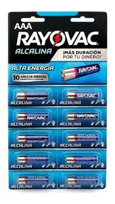   PILA ALCALINA AAA RAYOVAC PACK X 10