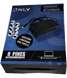  CARGADOR NOTEBOOK UNIVERSAL ONLY PIN LENOVO HP Y TIPO C 