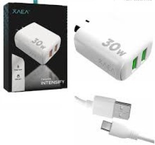   CARGADOR 30W 2 USB CON CABLE TC INTENSIFY XAEA