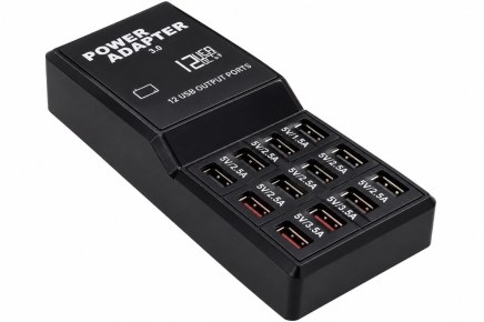   CARGADOR HUB 12 USB CON CABLE POWER