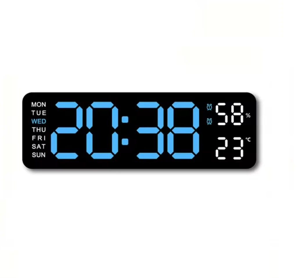   RELOJ DESPERTADOR CON PANTALLA LED 9 PLG PARA PARED