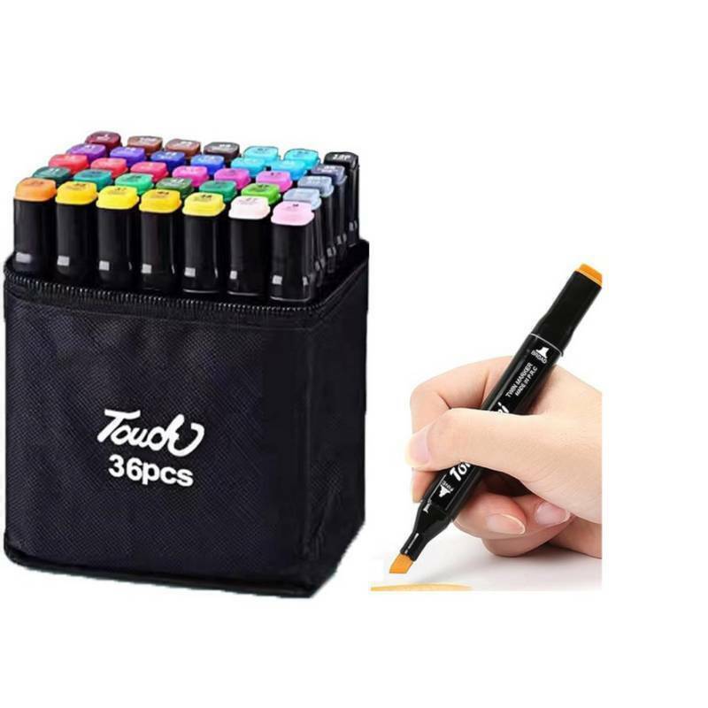    MARCADORES DOBLE PUNTA TOUCH X 36 COLORES