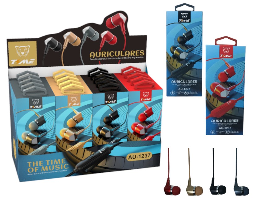   AURICULAR IN EAR MANOS LIBRES TIME CON EXHIBIDOR