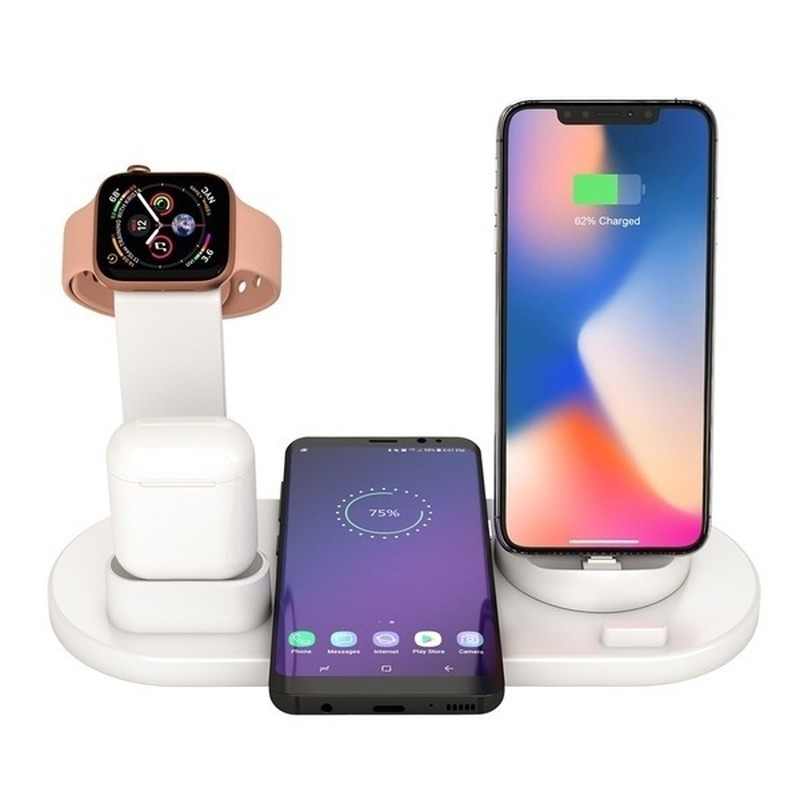     DOCK DE CARGA PARA AURICULAR, RELOJ, 5 EN 1 *