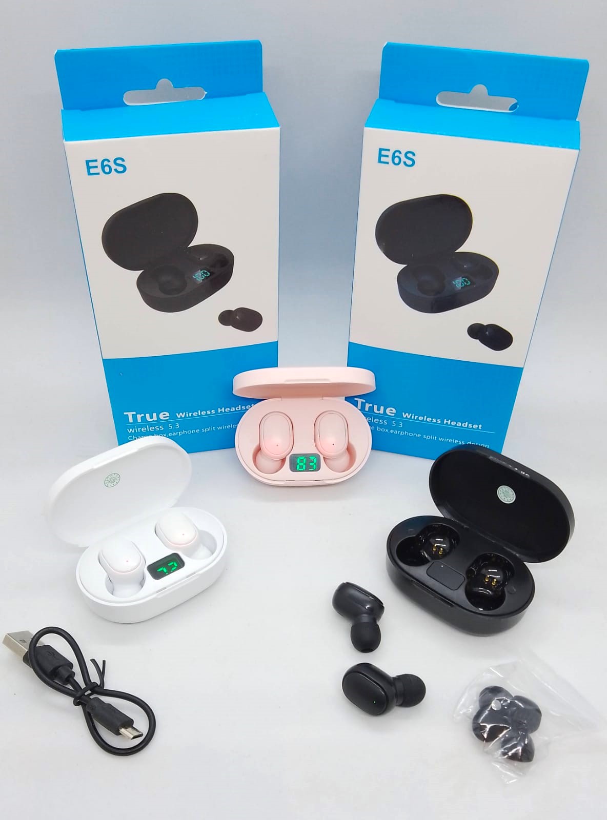    AURICULAR EARBUDS CON DISPLAY E6S JG-AURIE6S