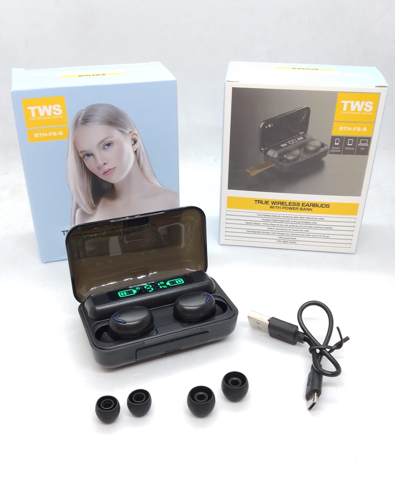    AURICULAR EARBUDS BT CON DISPLAY F95 JG-AURIF9