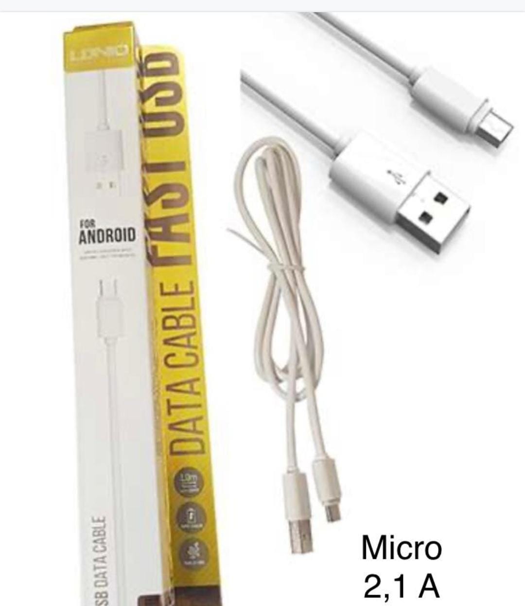   CABLE MICRO USB V8 2.1A LDNIO AMARILLO 