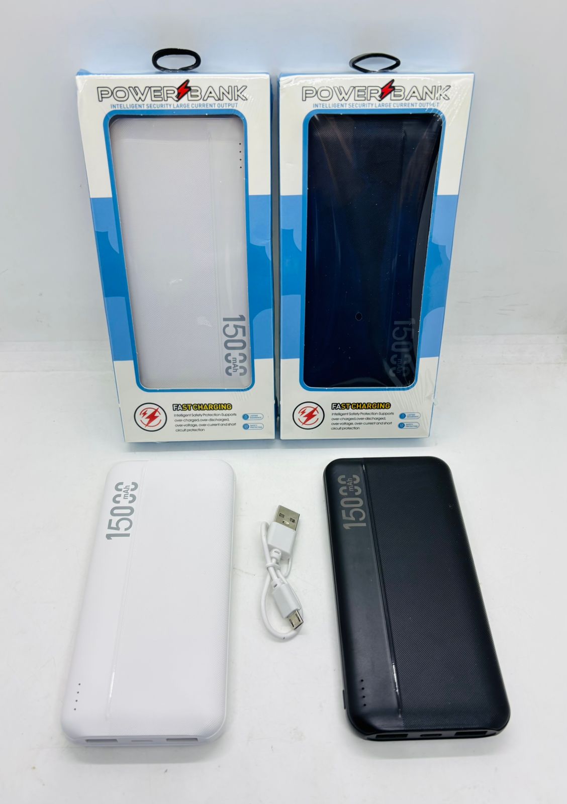   POWER BANK 15000 MAH 2.1A 2 USB + 1 TC