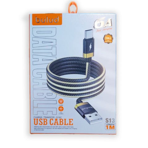    CABLE TIPO C MALLADO 6A S13 NEGRO JG-TCS13