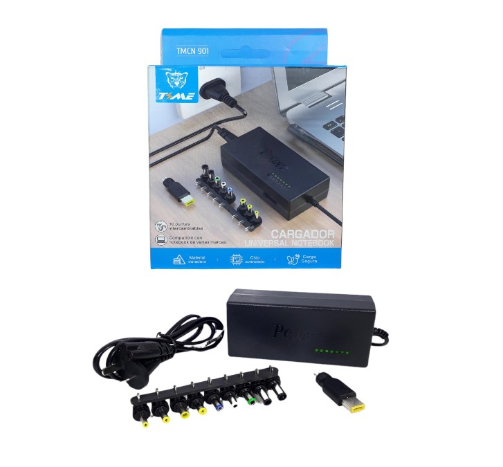    CARGADOR NOTEBOOK UNIVERSAL TIME CON FICHA LENOVO Y HP