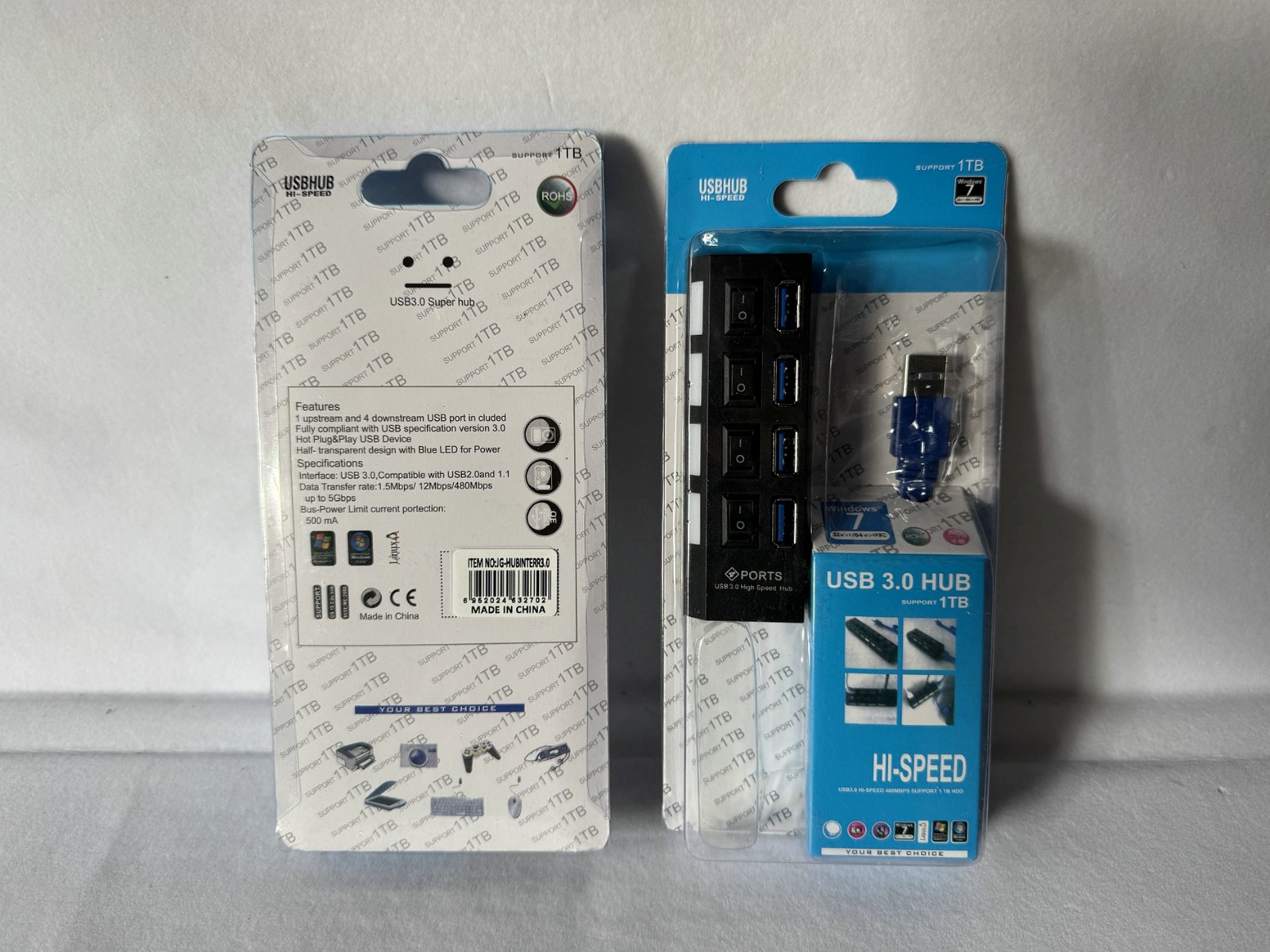    HUB USB 4 PUERTOS 3.0 CON INTERRUPTOR JG-HUBINTERR3.0