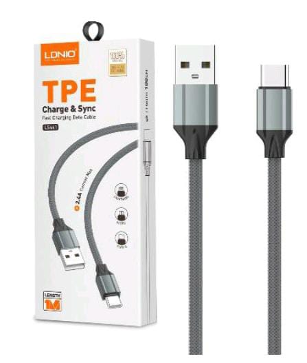   CABLE TIPO C LDNIO 2.4A 1 MTS LS-441