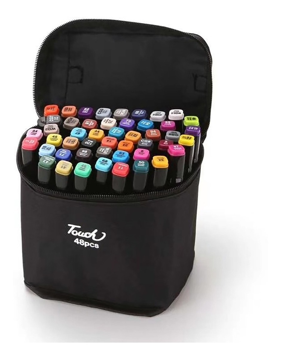    MARCADORES DOBLE PUNTA TOUCH X 48 COLORES