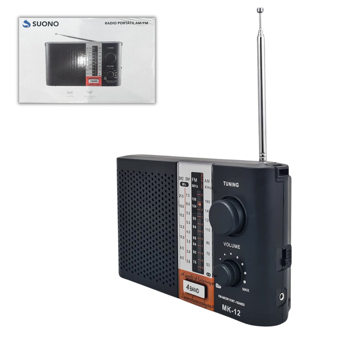   RADIO DUAL AM/FM 4 BANDAS SUONO
