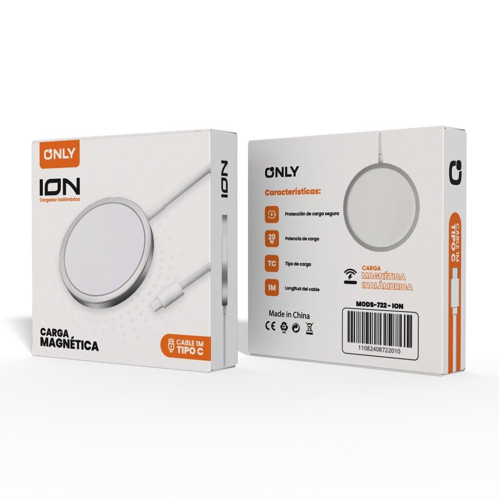   CARGADOR INALAMBRICO 15W ION CON CABLE TC ONLY 