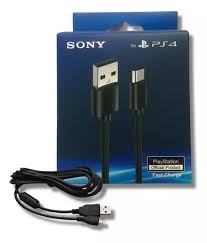   CABLE MICRO USB V8 PARA PS4 CAJA SONY CON FILTRO 1.5 MTS 