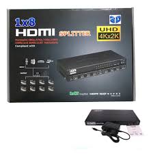   ADAPTADOR SPLITTER HDMI 1 X 8 4K CON FUENTE