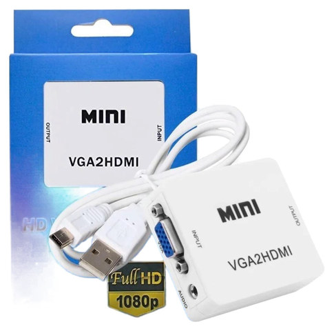   ADAPTADOR CONVERTIDOR VGA HDMI FULL HD 1080P JG-VGAHDTV